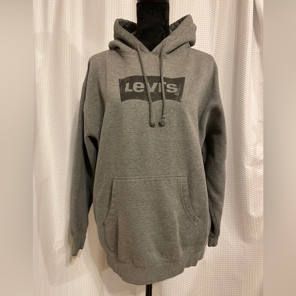 Levi’s Grey Graphic Hoodie Women’s Size Large - Picture 1 of 7